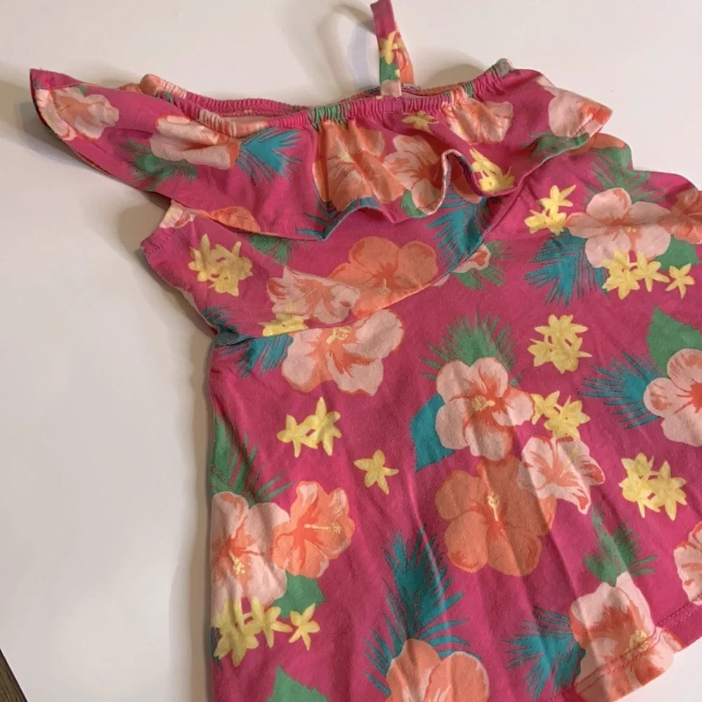 Children’s Place Tropical Pink and Yellow Toddler Dresses